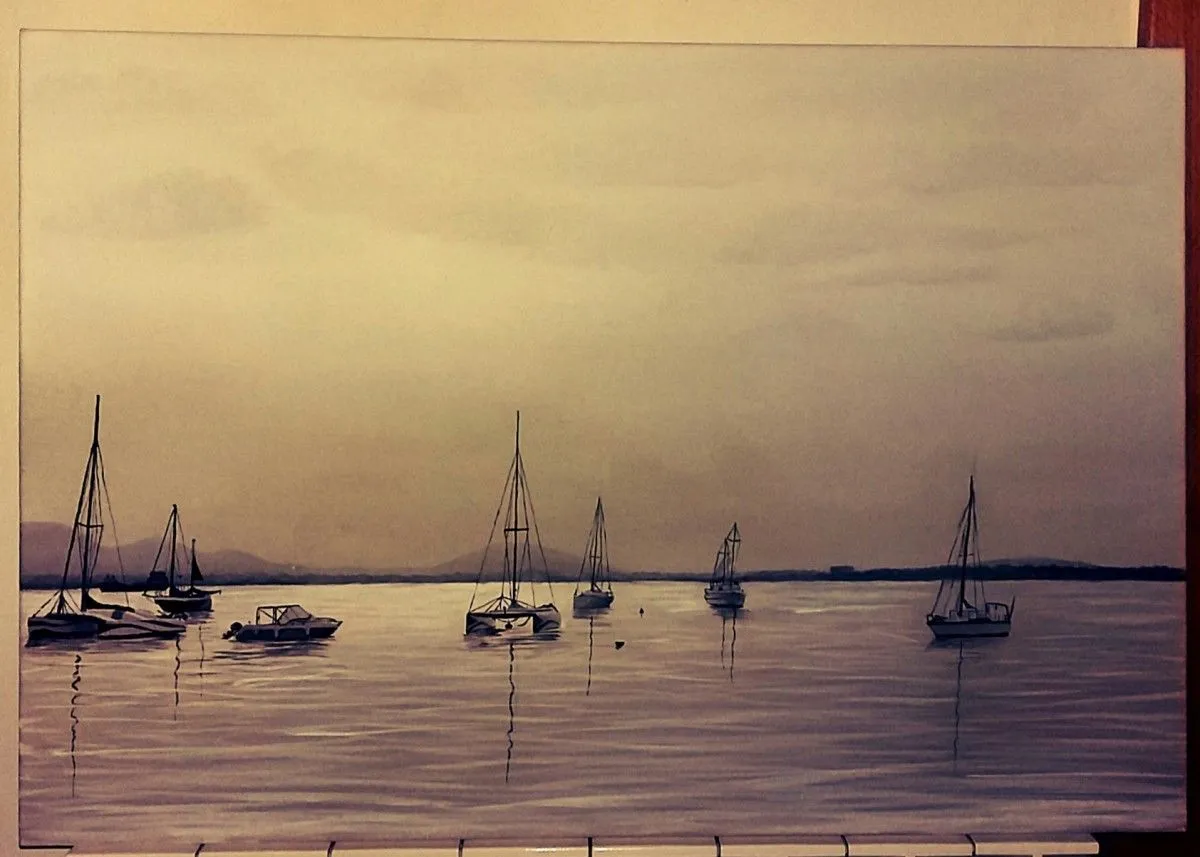 foggy seascape, œuvre de ionica pavel