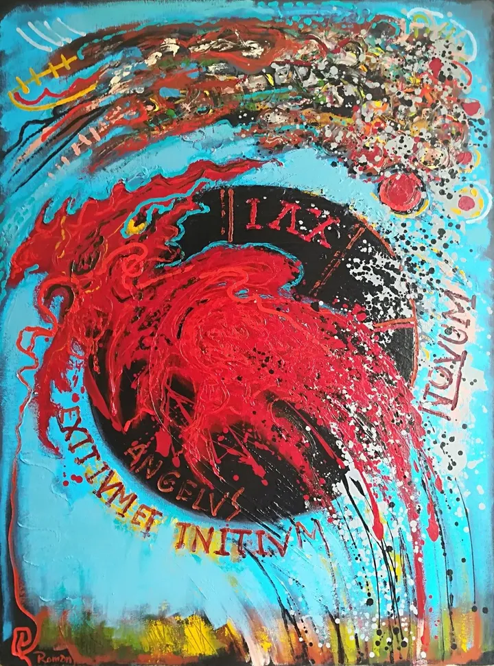 ANGELUS EXITIUM ET INITIUM NOVUM, artwork by Sergiu Roman