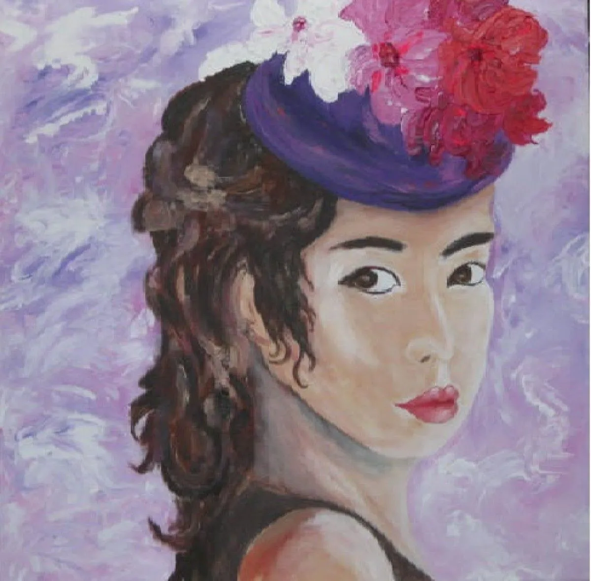 Le chapeau fleuri, artwork by sylviane marie nardini