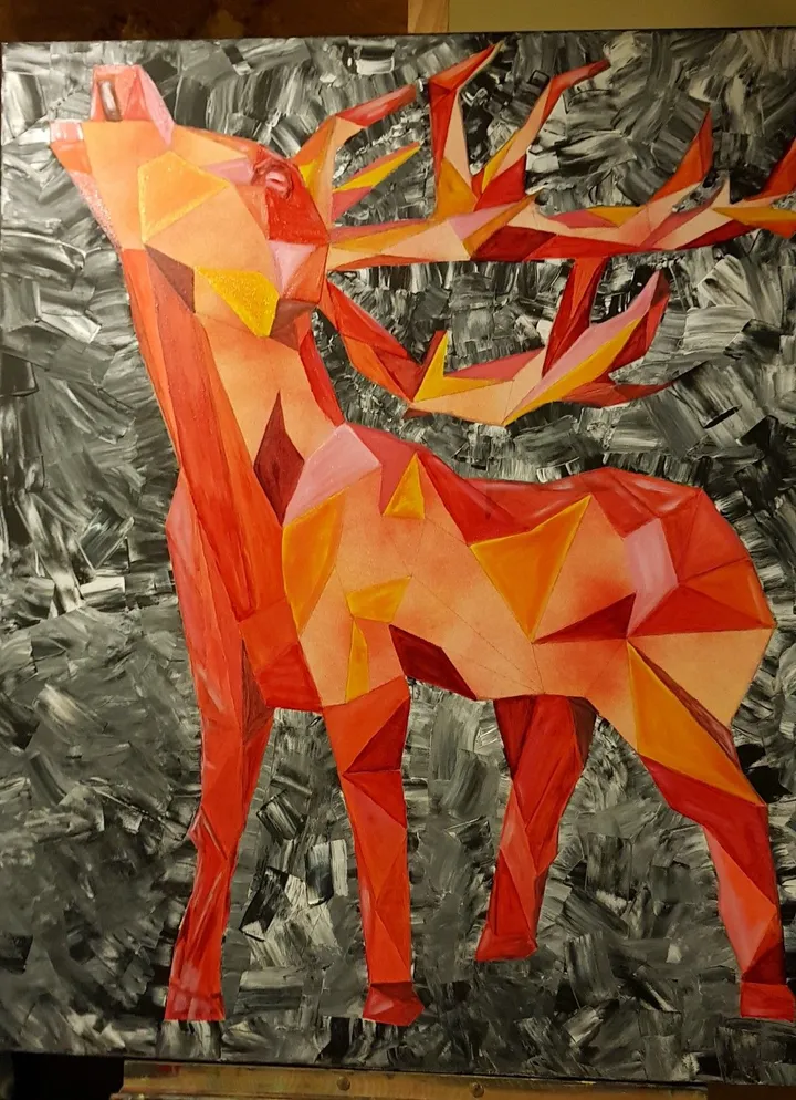Cerf, œuvre de Pascal Sig