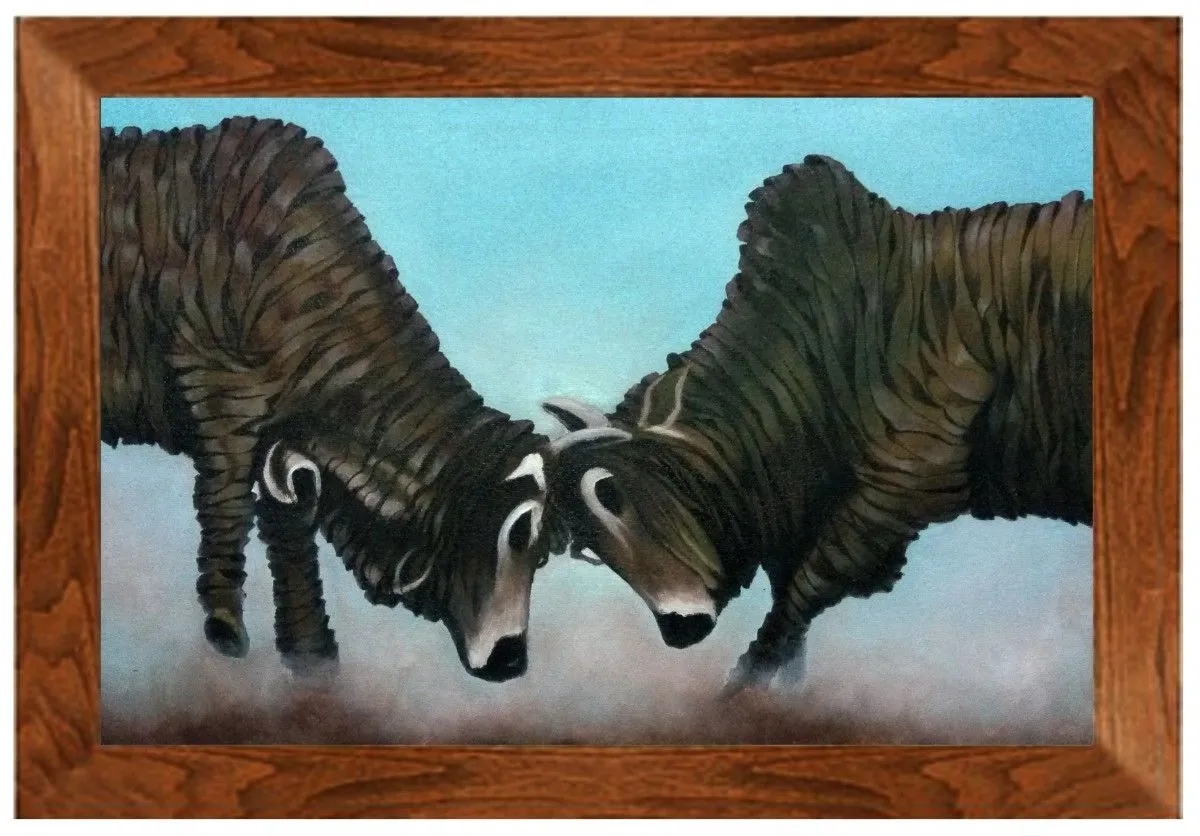 adu sapi, artwork by sio jaya