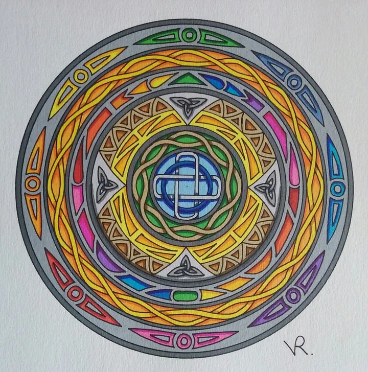 Mandala ethnique, œuvre de Virginie Rigaud