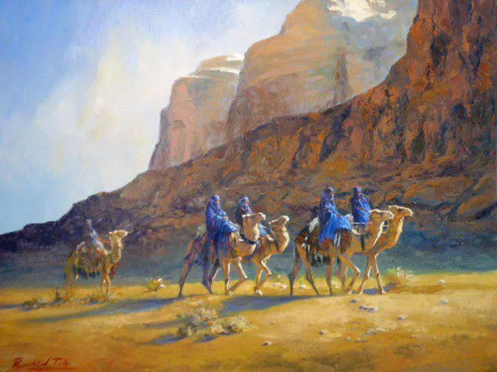 Les hommes bleus, œuvre de Rachid TALBI