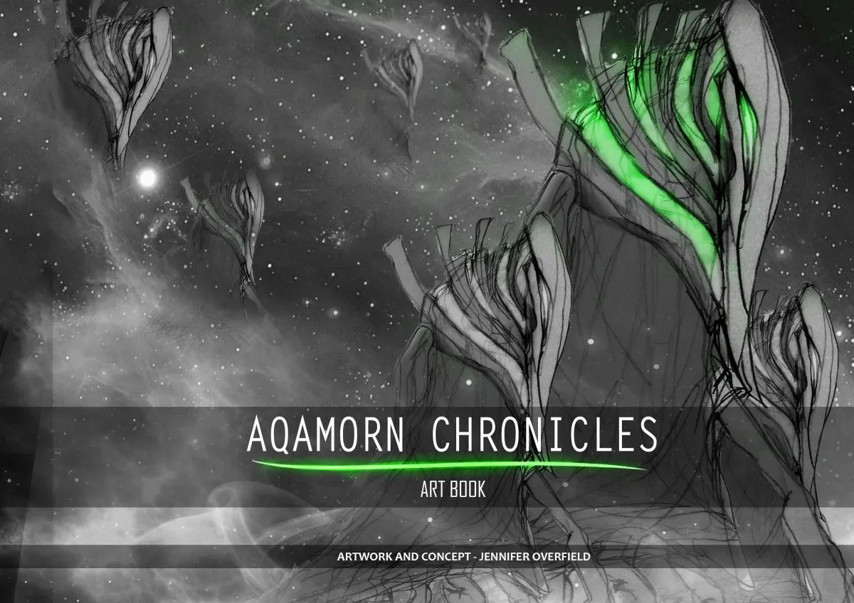 Aqamorn Chronicles Artbook cover, artwork by Jennifer Overfield