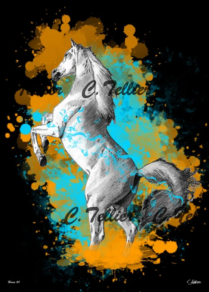 Horse #1, œuvre de Tellier Christophe