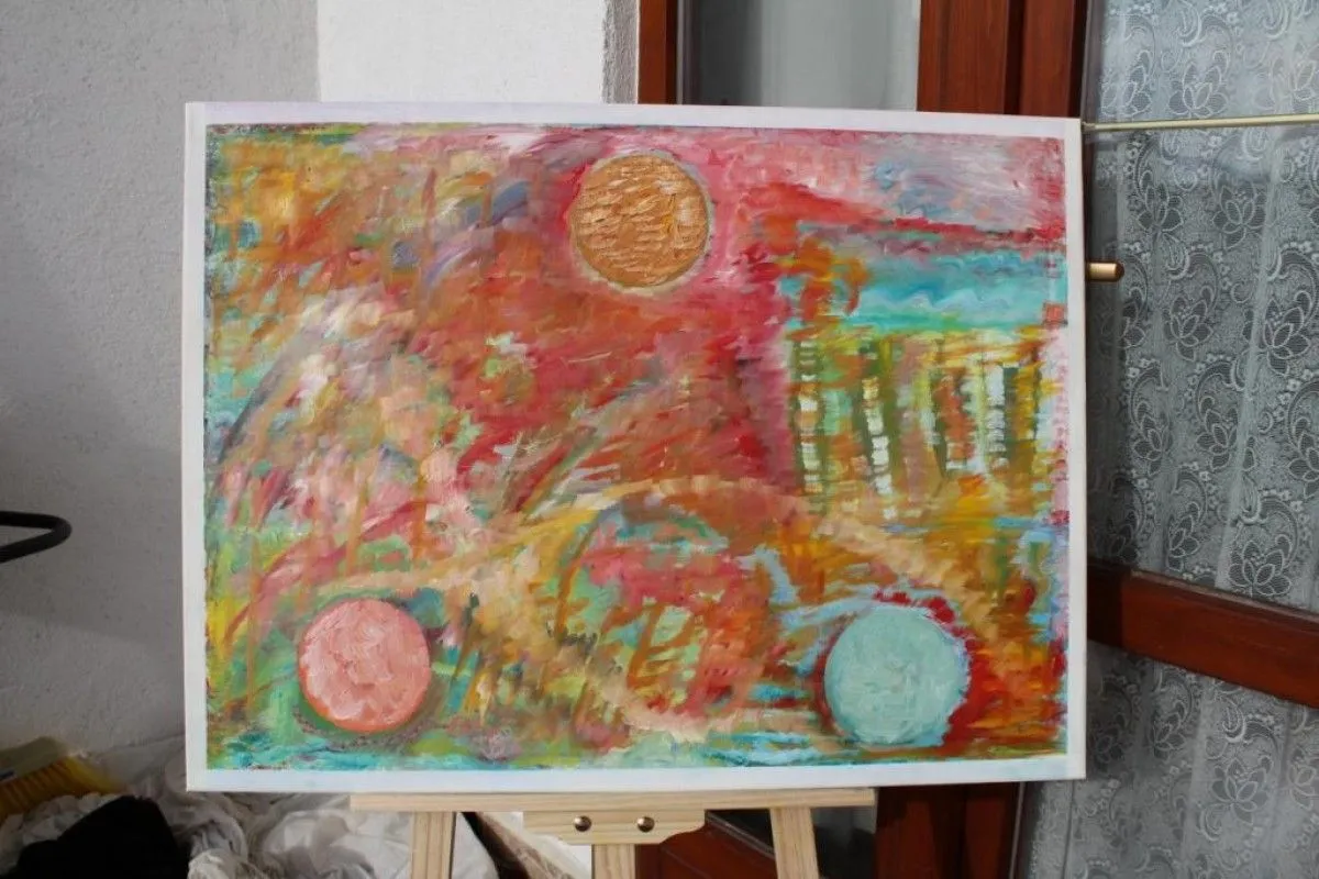 oil "Energiekugeln", œuvre de Hansjörg Hermann