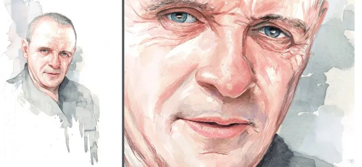 Portrait of Anthony Hopkins, œuvre de Vladimir Radibratovic