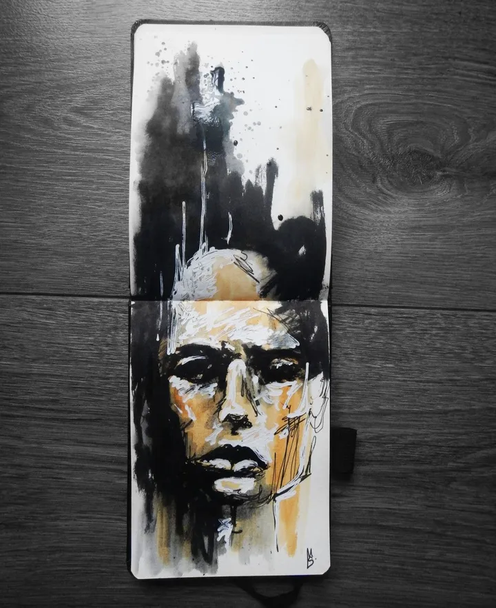 Femme jaune, œuvre de Simon Marechal