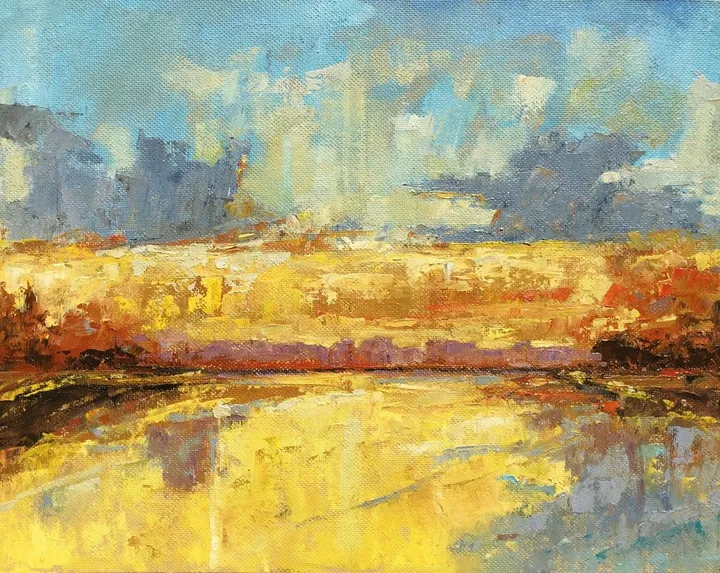A Poems Sunset, artwork by Rebecca Manns