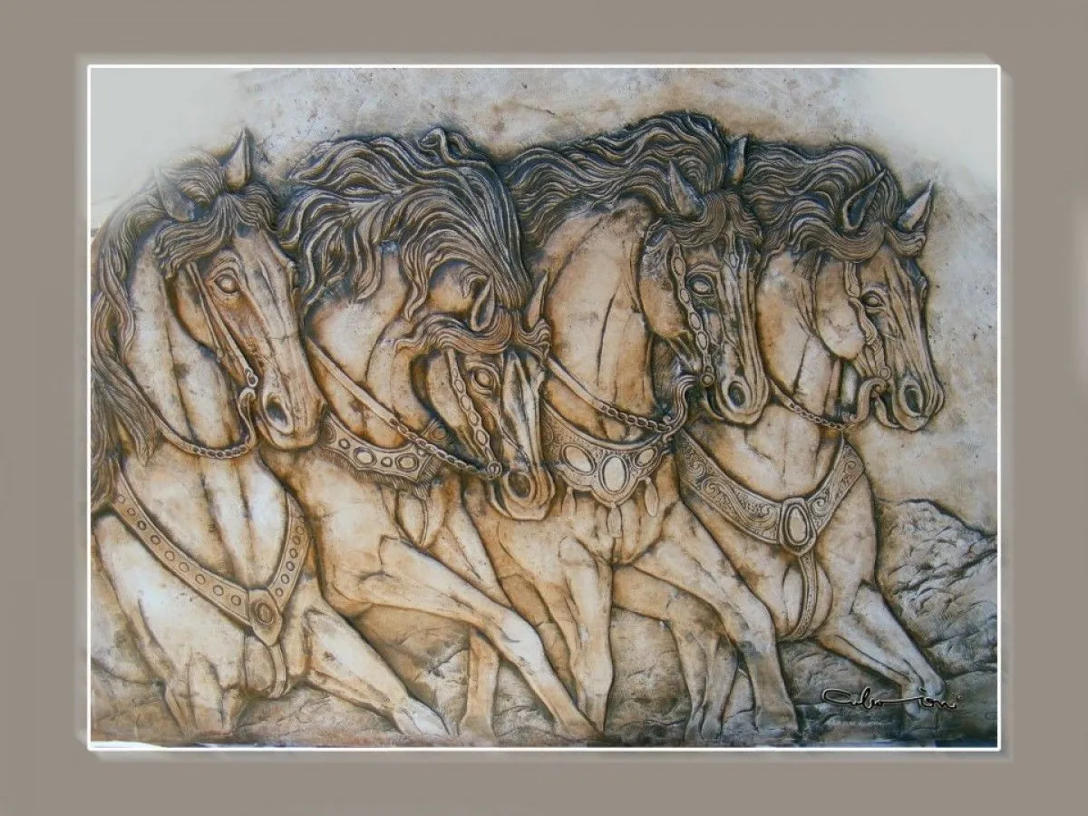 horses, artwork by Ioan Culea