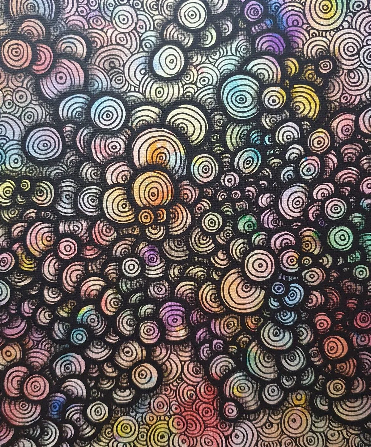 Psychedelic round, artwork by Malisu Art