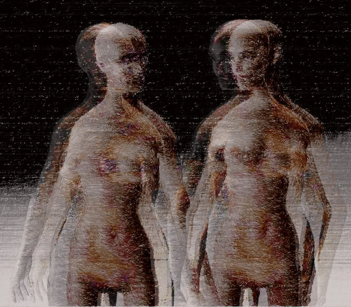 two ladies, artwork by Fausto Cantu