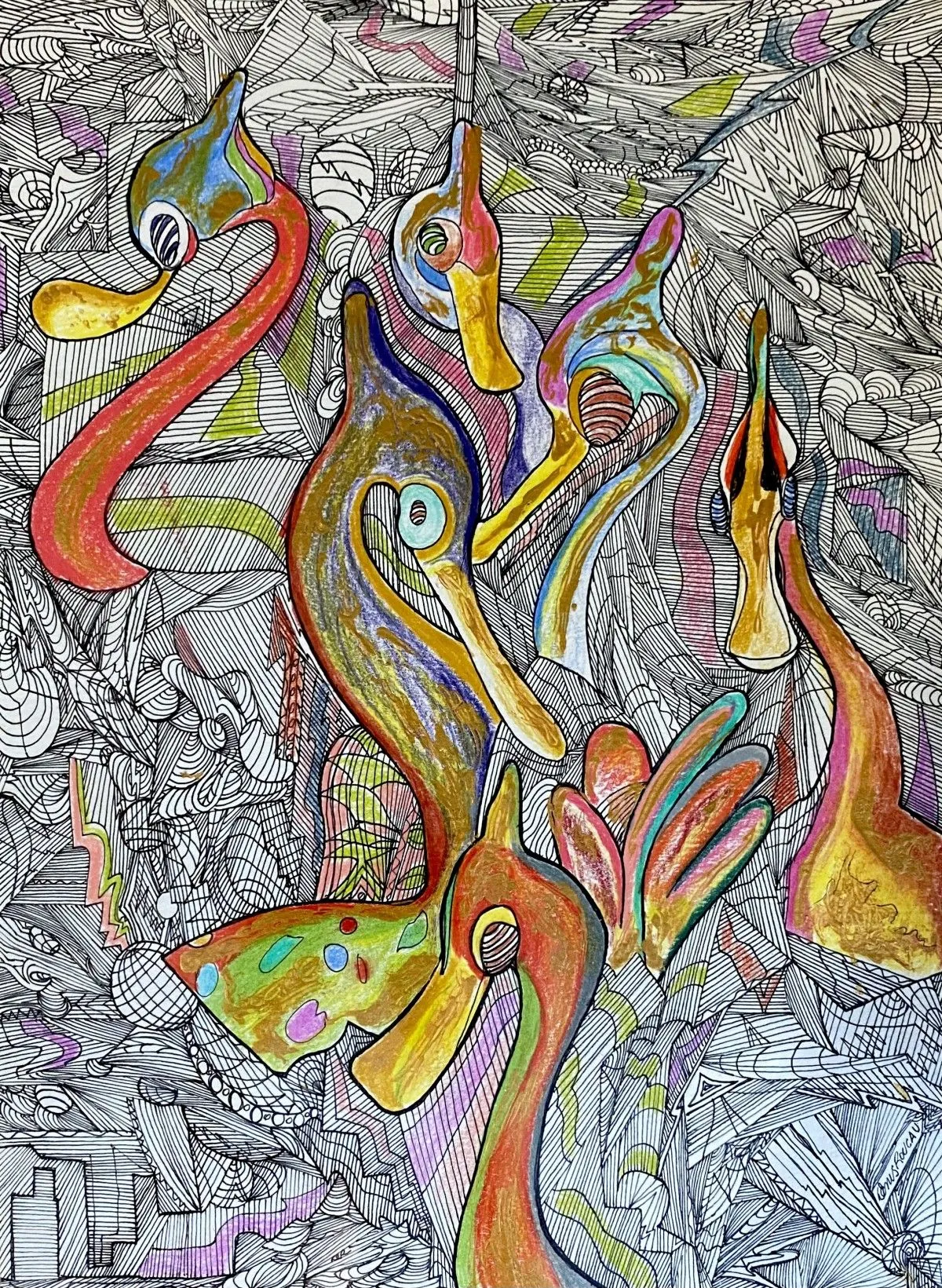 Murano Birds, œuvre de Denis Roucau