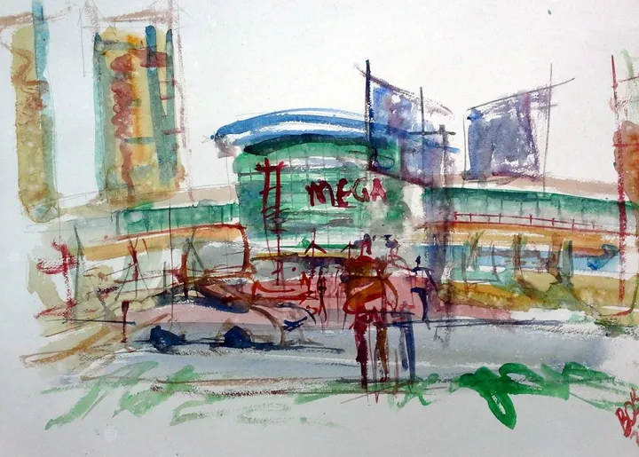 Mega-Almaty, artwork by Akpan Usoroh