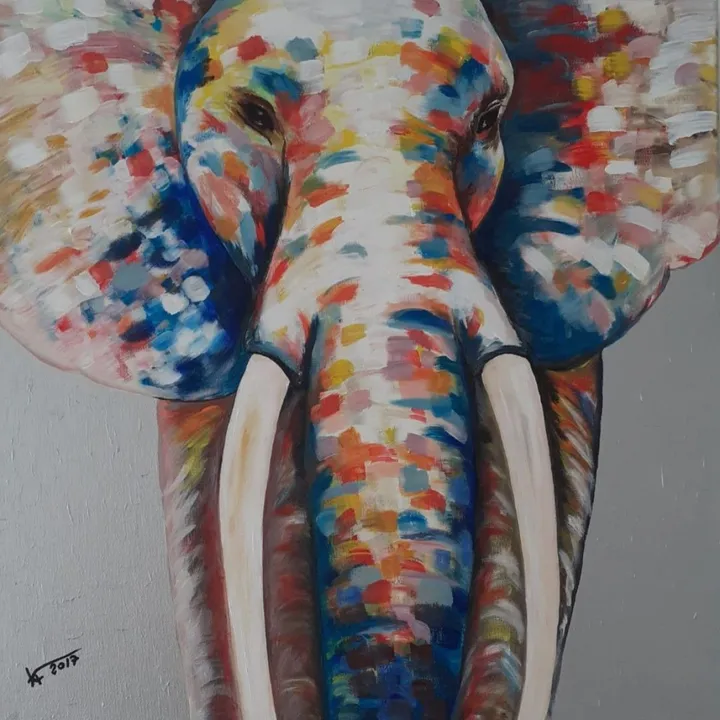 United colors of elefant, œuvre de Kooki BR