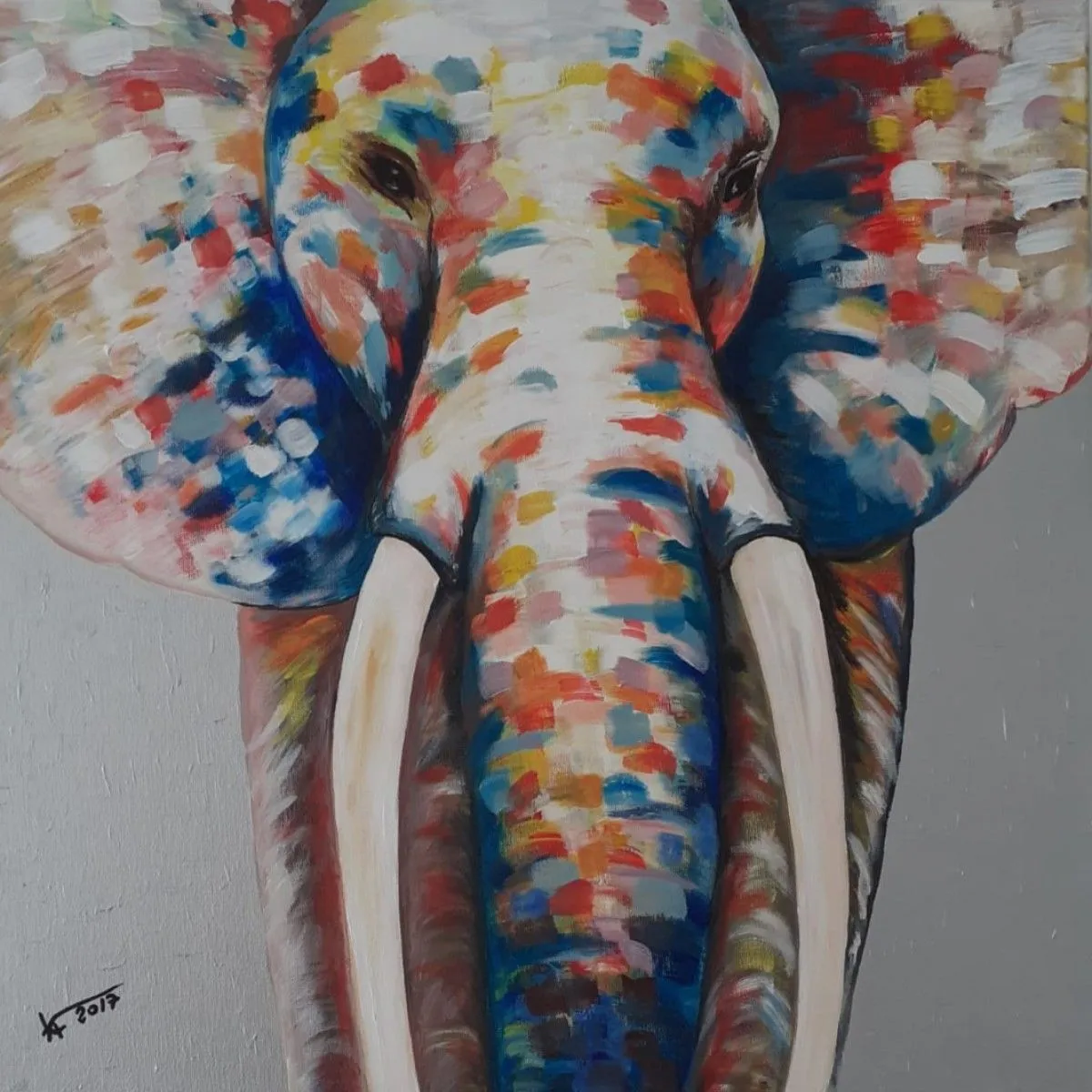 United colors of elefant, œuvre de Kooki BR
