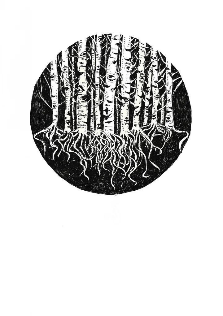 Watchful eye of the white birch, œuvre de Nastasha Minyon Sale