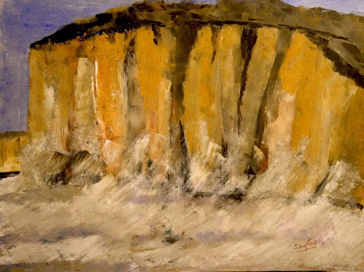 Pourville-sur-Mer - La falaise battue par les flots, artwork by Jérôme Dufay