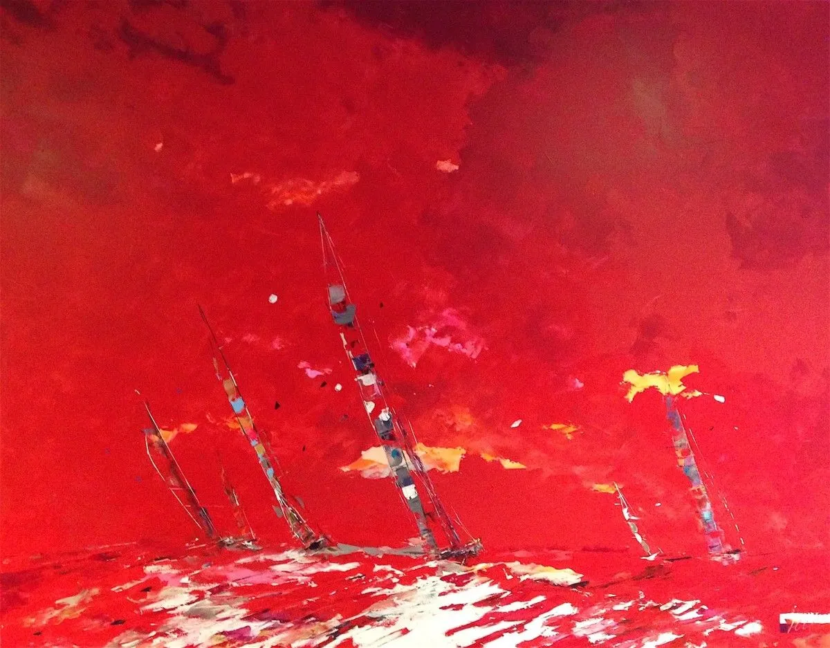 Ciel rouge, œuvre de Georges Cabot