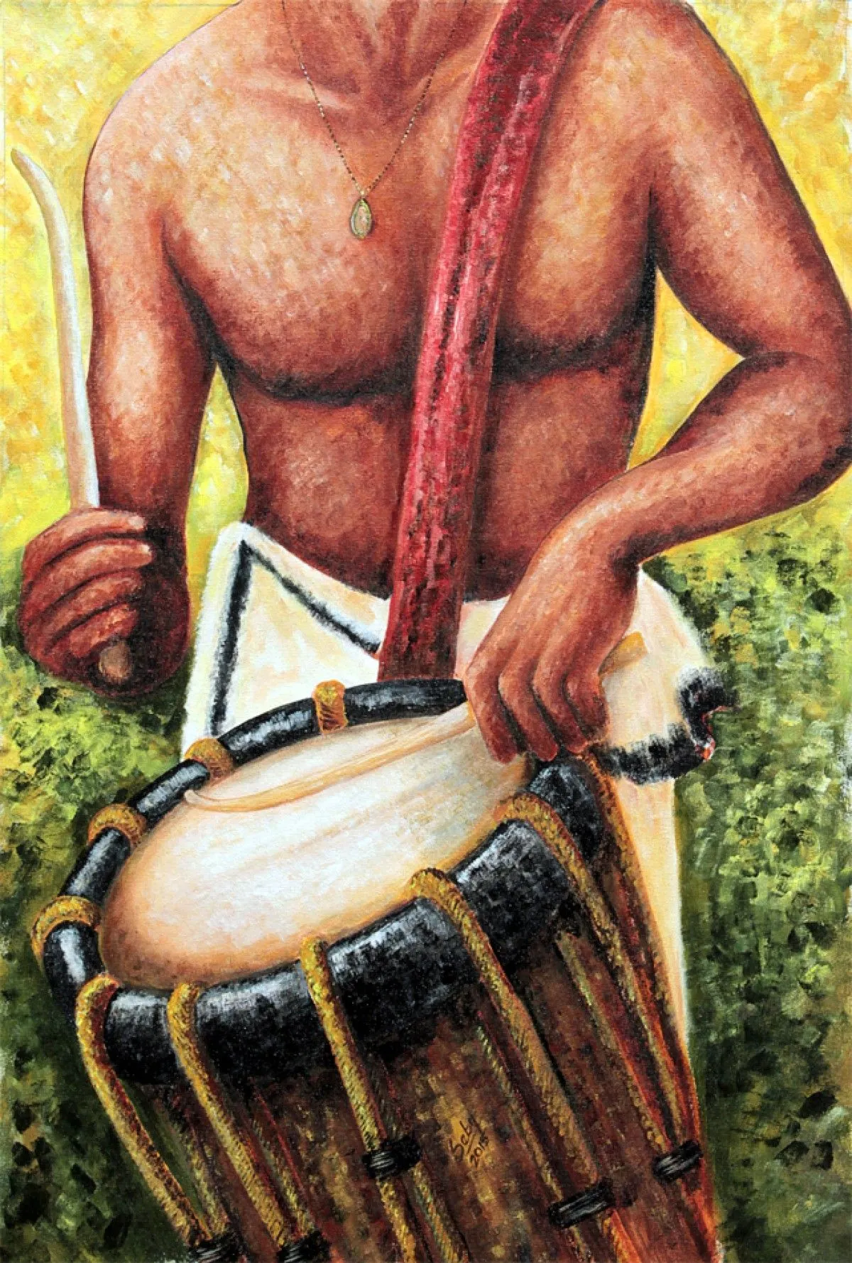 The drummer, œuvre de Seby Augustine