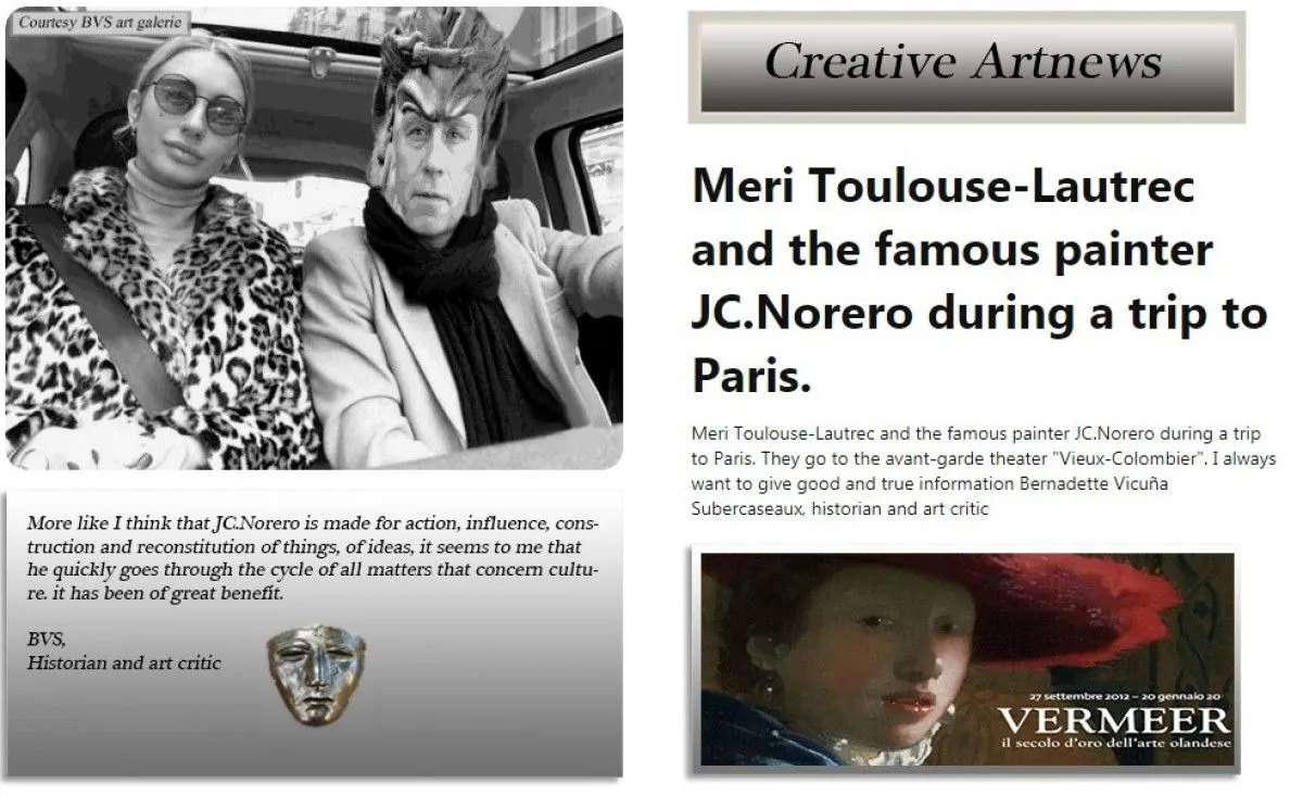 Mari Toulouse-Lautrec and the famous painter JC.Norero, œuvre de JC Norero