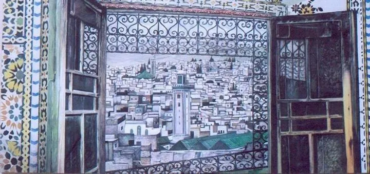 VUE MEDINA DE FES, œuvre de KHALIL ALAOUI