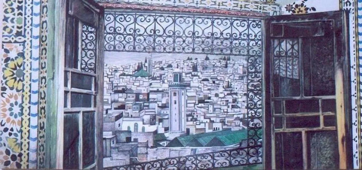 VUE MEDINA DE FES, œuvre de KHALIL ALAOUI