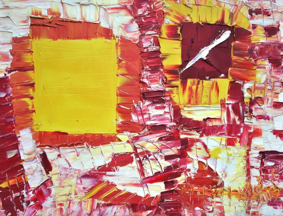 yellow rectangle, artwork by Akpan Usoroh