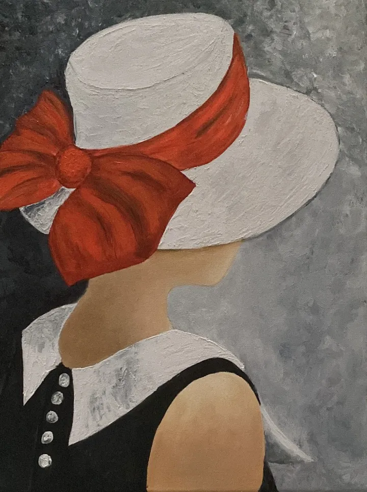 La Dame Au chapeau, œuvre de Anne Antoine