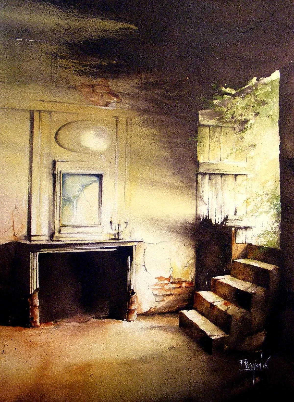 Abandonned light I, œuvre de fabien Petillion