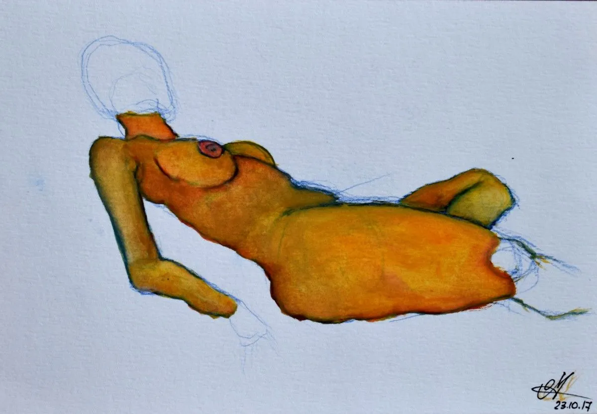 Nude (4), artwork by Olimpia Mazzei