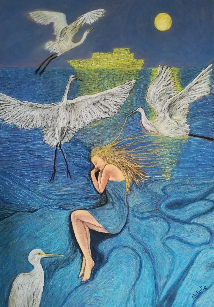 'Blue Nights', œuvre de Natalie van Wyk