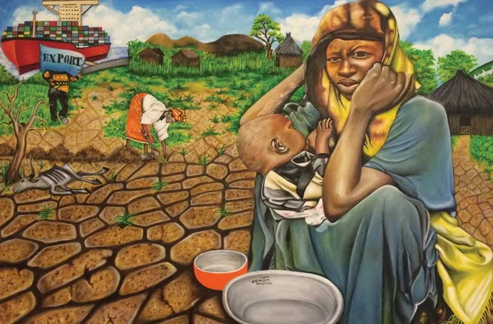 Hunger in the Land of Plenty, œuvre de O. Yemi Tubi