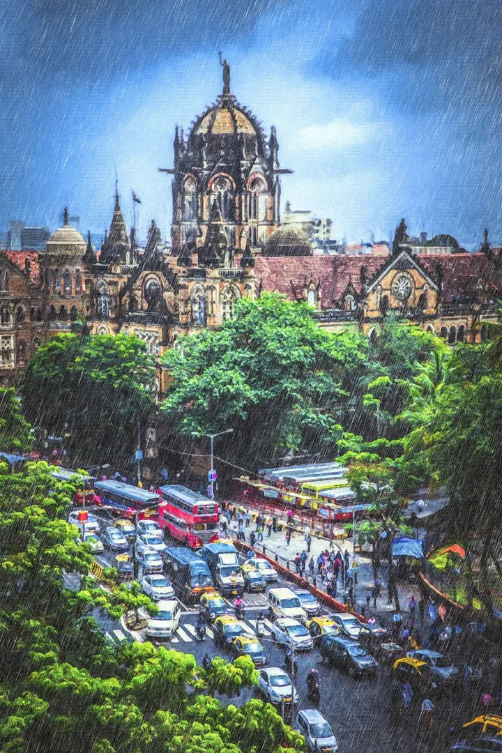 Chhatrapati Shivaji Terminus, Mumbai. India, œuvre de manish mansinh