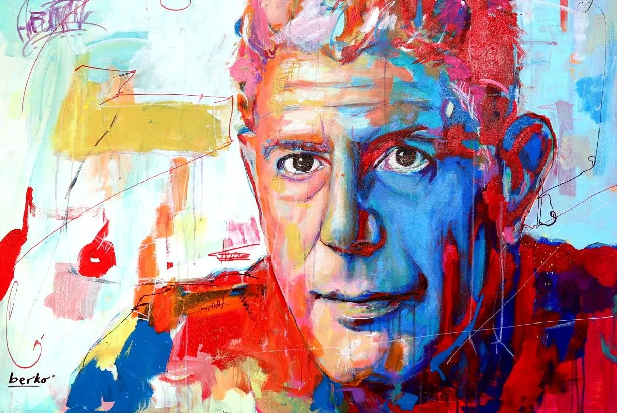 Anthony Bourdain, artwork by Berko .