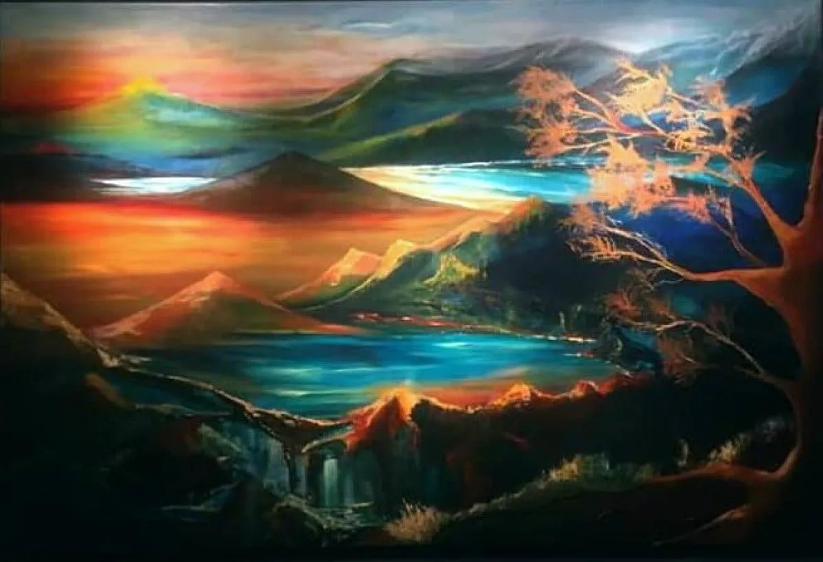Landscape, œuvre de Sylvia Reijbroek www.galeriekunstvolleven.be
