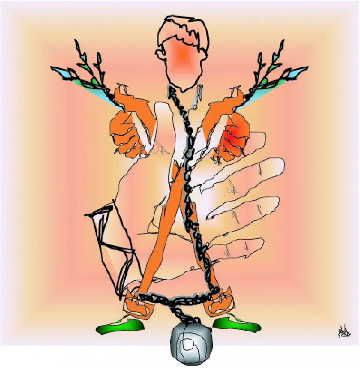 Captivité, artwork by Brahim Aguezzar