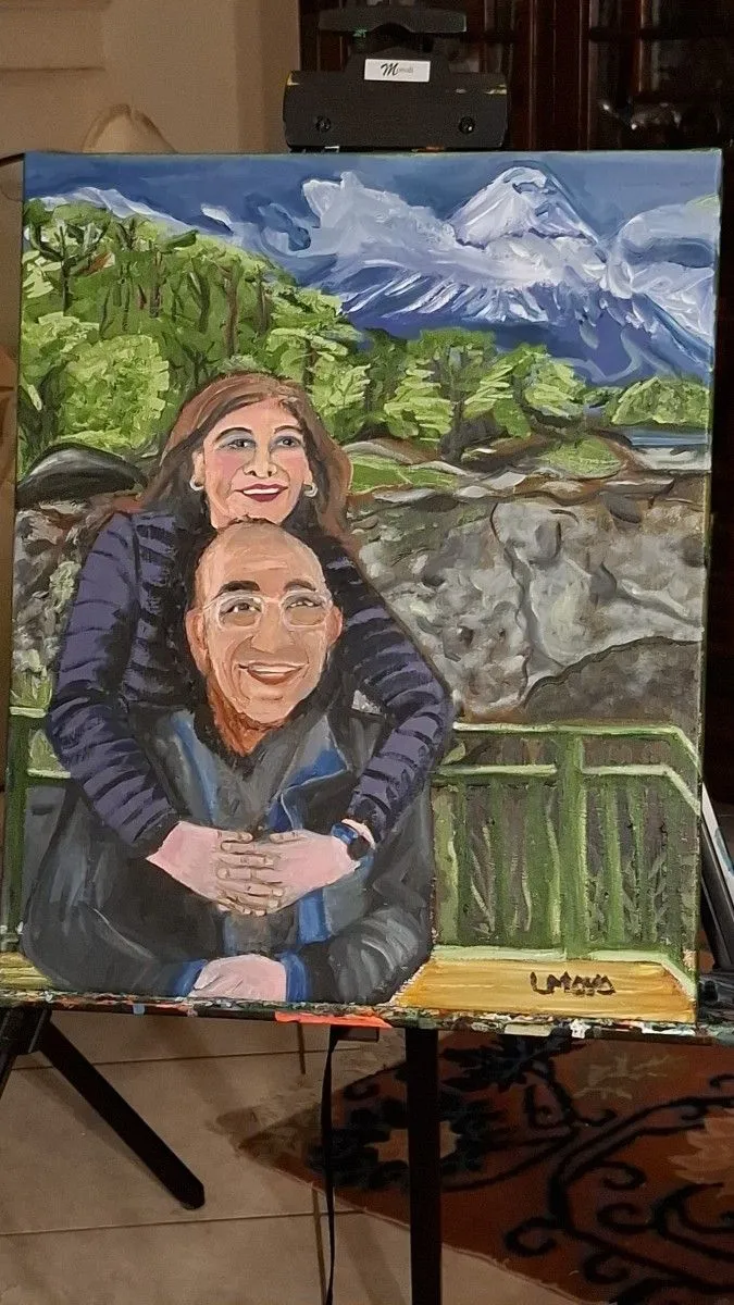 Tíos en Chile, artwork by Ligia Moya