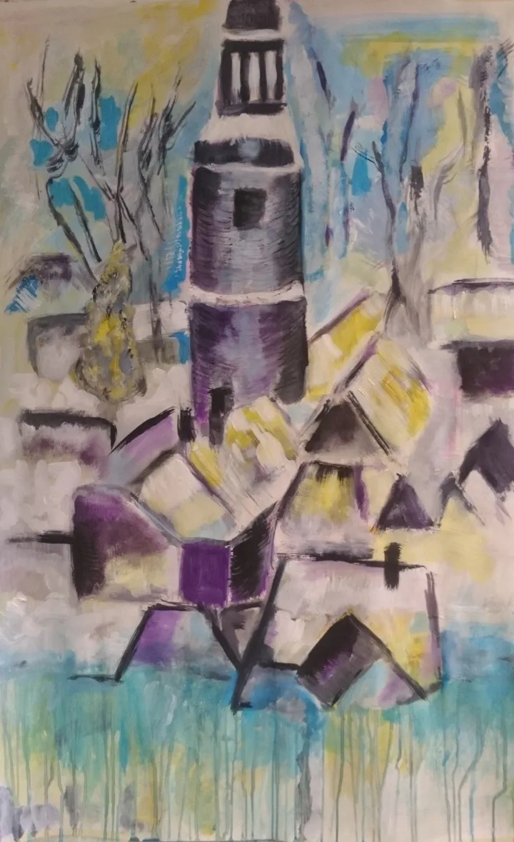 German Village in Winter, œuvre de Kenneth Friend