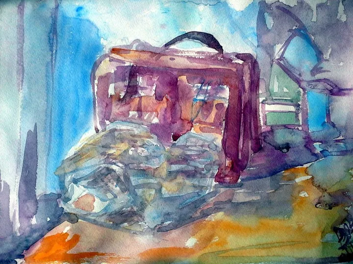 old bag, artwork by Akpan Usoroh