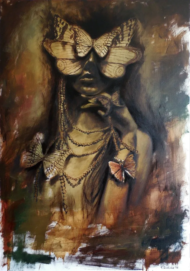 "Butterfly girl"., œuvre de Tatiana Siedlova