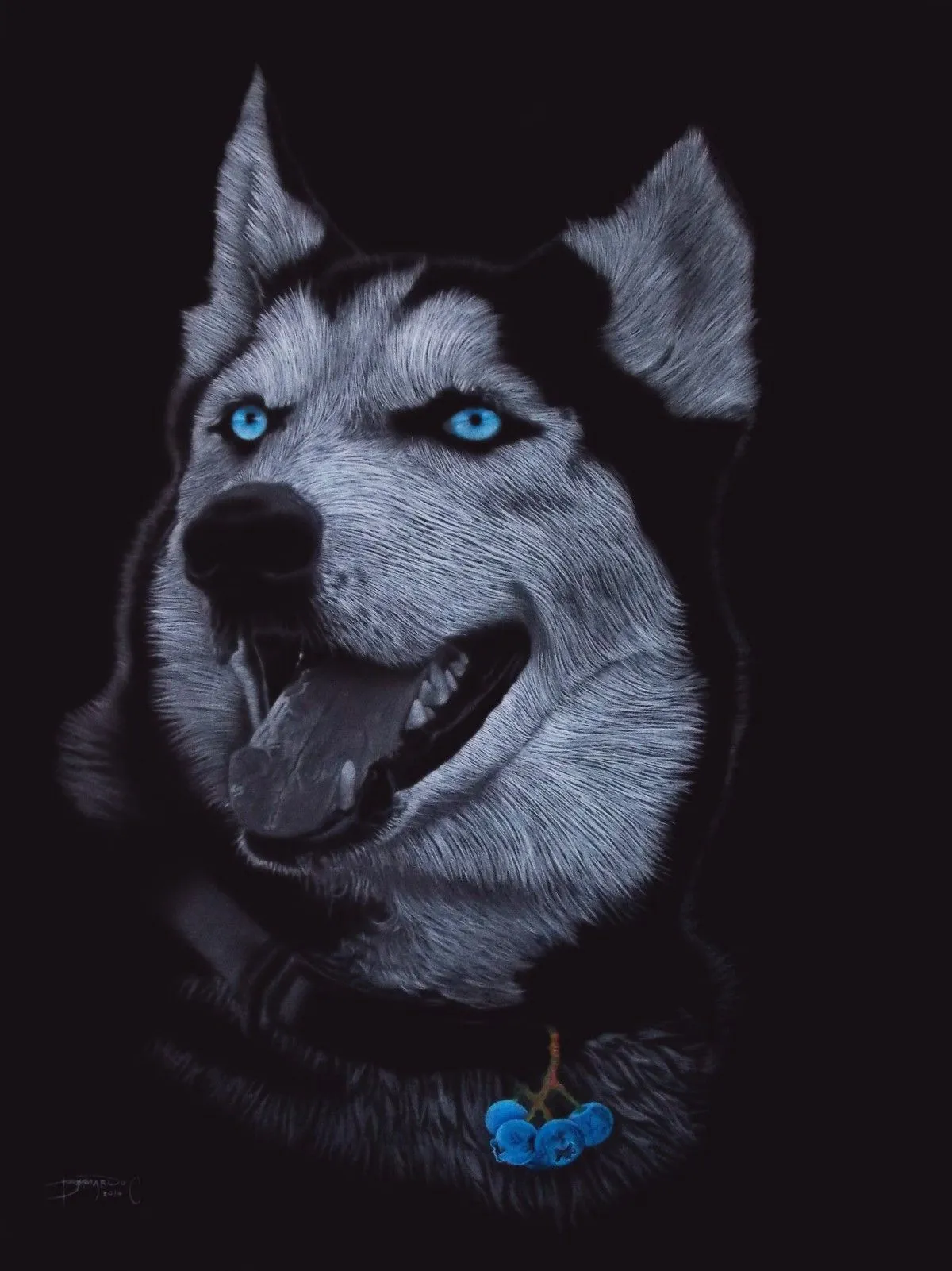 BLUEBERRY HUSKY, artwork by Bernardo Castañeda