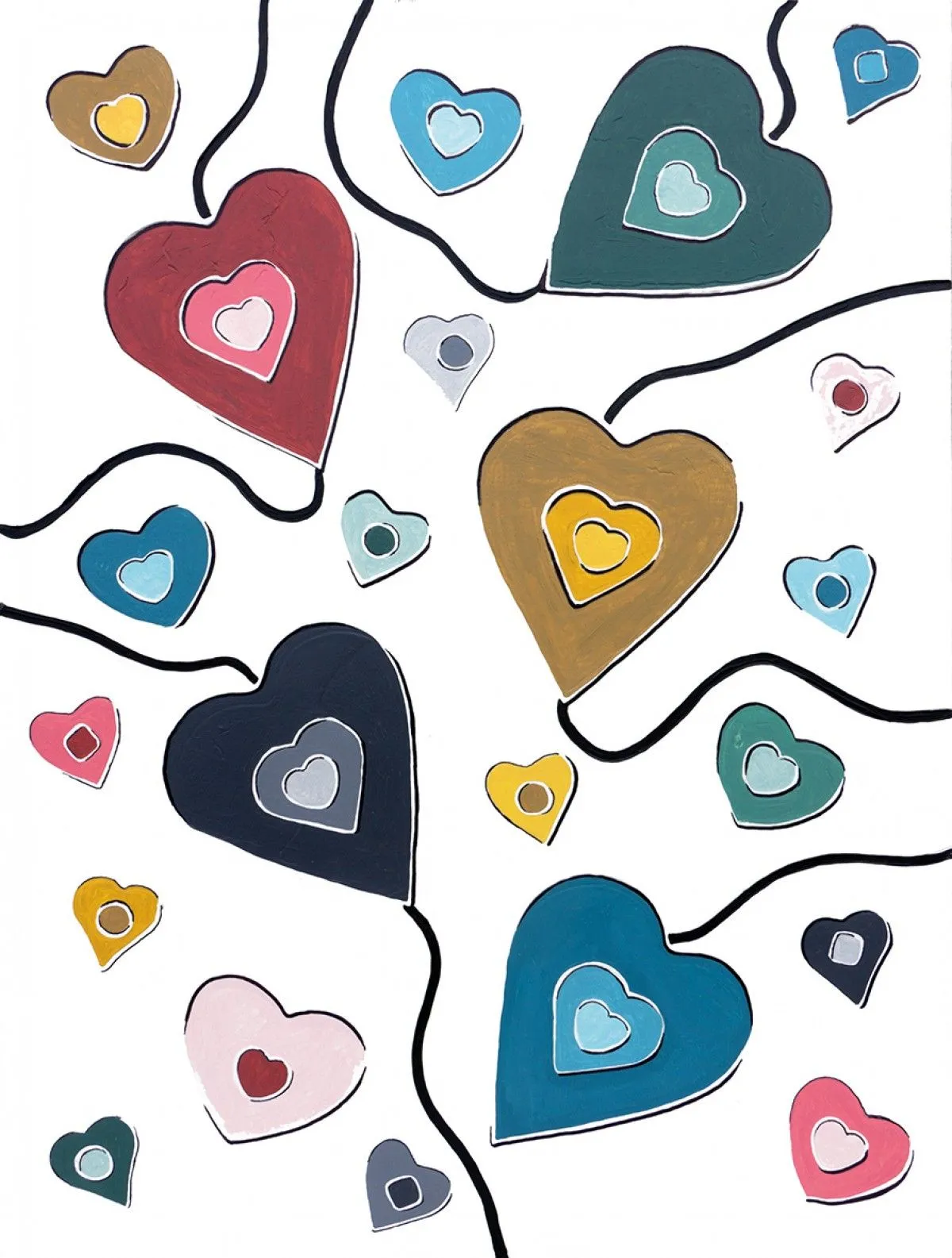 Cuori sospesi, artwork by Andrea Benetti