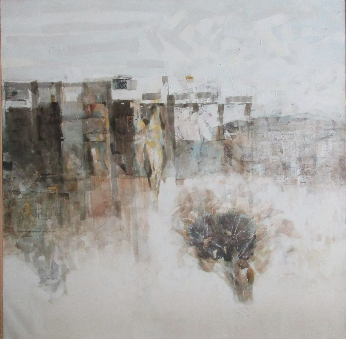 Ruins, olive tree and city/ Ruinas, olivo y ciudad, artwork by Alejandro Martinez