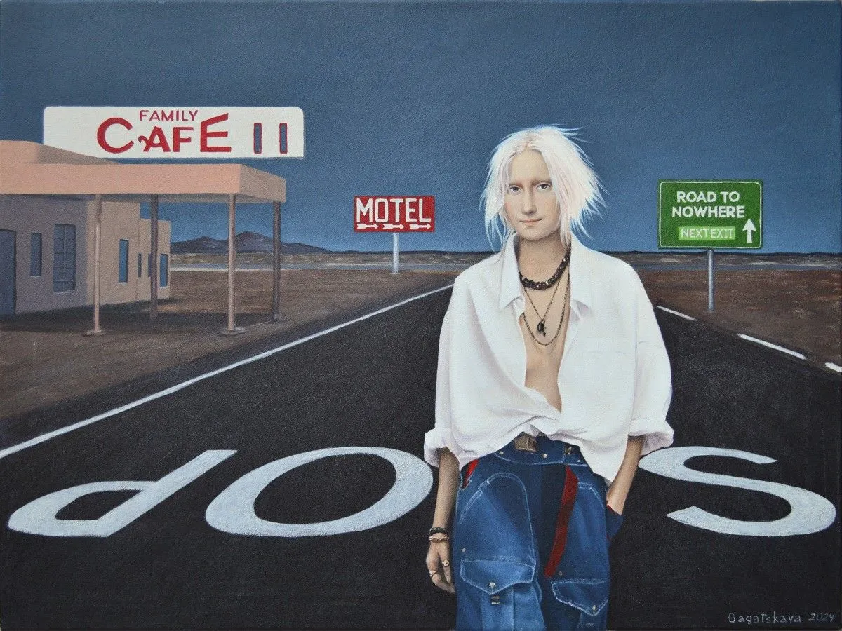 Contemporary portrait "Stop!", œuvre de Nataliya Bagatskaya