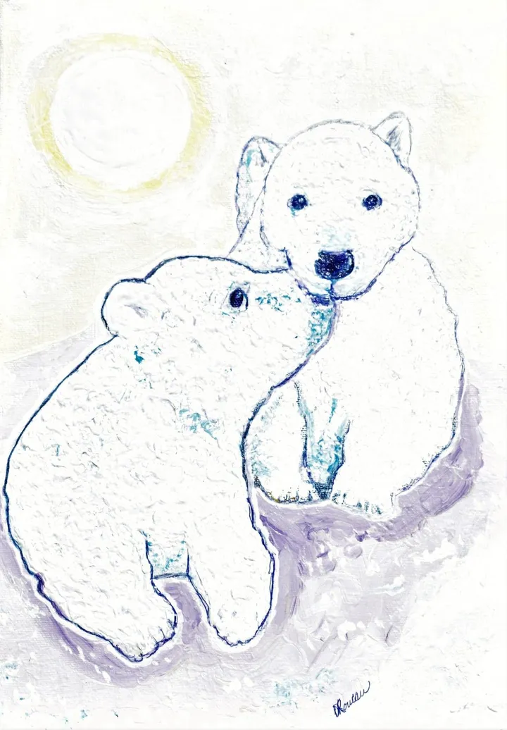 polar bear, artwork by Denis Roucau