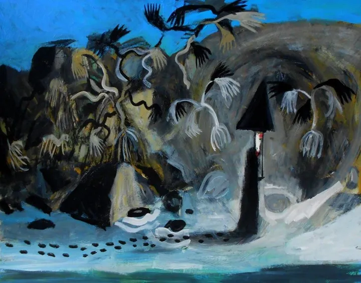 Collene on the beach, œuvre de glenn brady