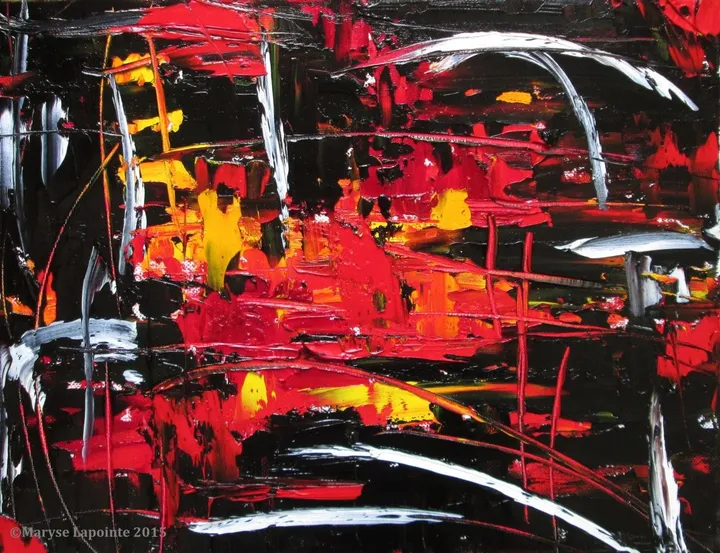Éclipse rouge 3, artwork by Maryse Lapointe