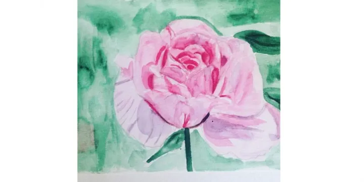 Watercolor flower of nature, œuvre de yubirna paulino