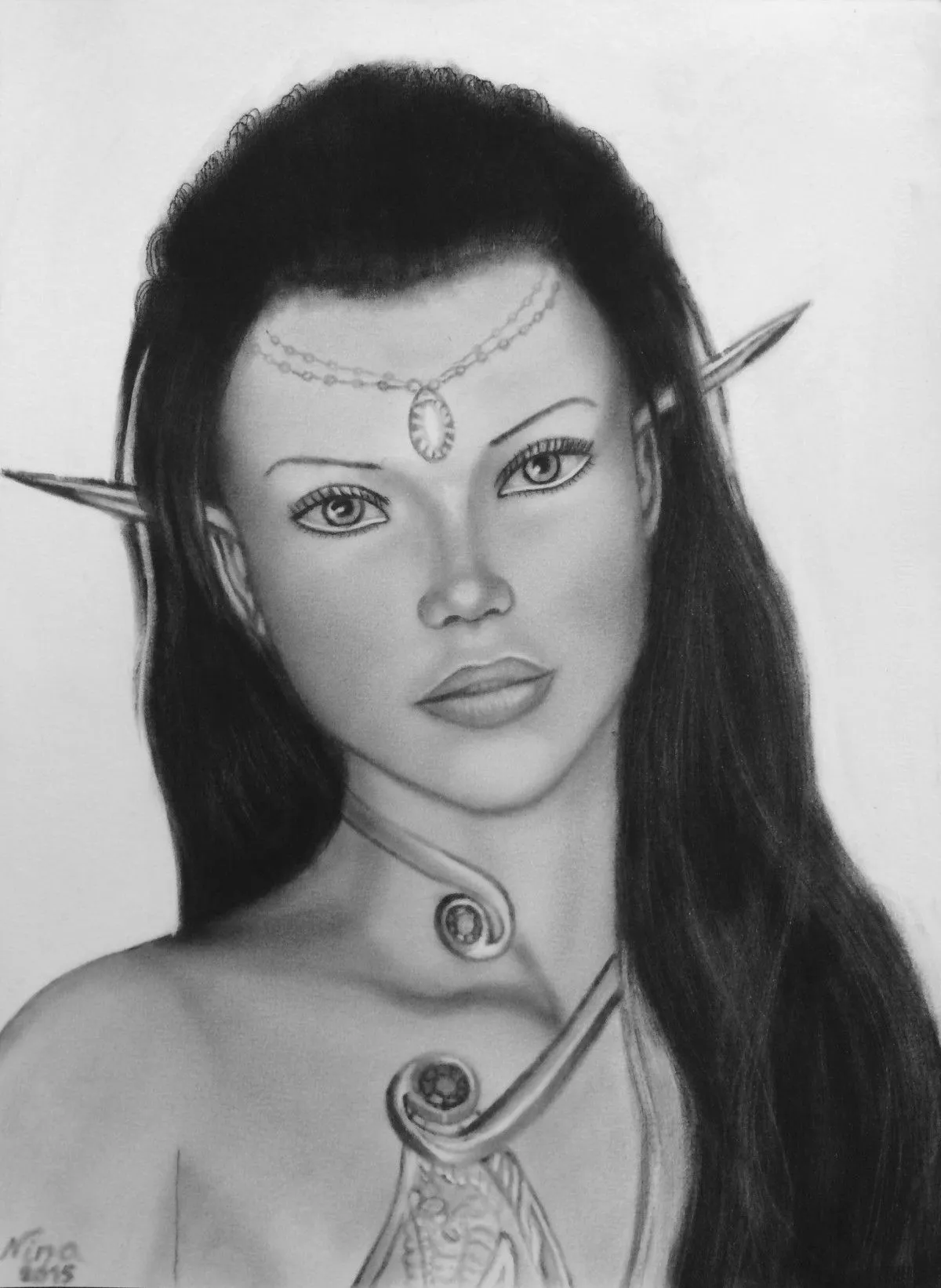 Femme elfe, artwork by Nina (Nadine Pillet)